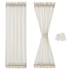 Treatmentex Sidelight French Door Curtains 72" Length Long Natural Side