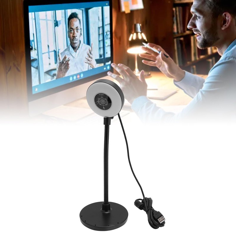 Ouitble Webcam with Light 8MP USB Web Cam PC Streaming