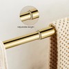 WOLIBEER Gold Bathroom Accessories, Brass Crystal Towel Bar Set Toilet