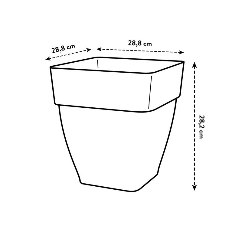 elho Vibia Campana Square 30 - Flower Pot for Outdoor