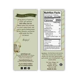 Pastabilities Spinach Basil Garlic Pasta Ruffles, Healthy Gourmet Shaped Noodles, Non-GMO Wheat Pasta (12 oz, 2 Pack)