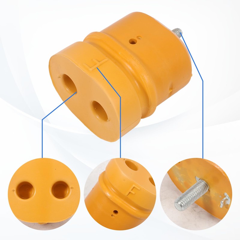 2Pcs Rear Leaf Spring Bump Stop Bumper with Stud for
