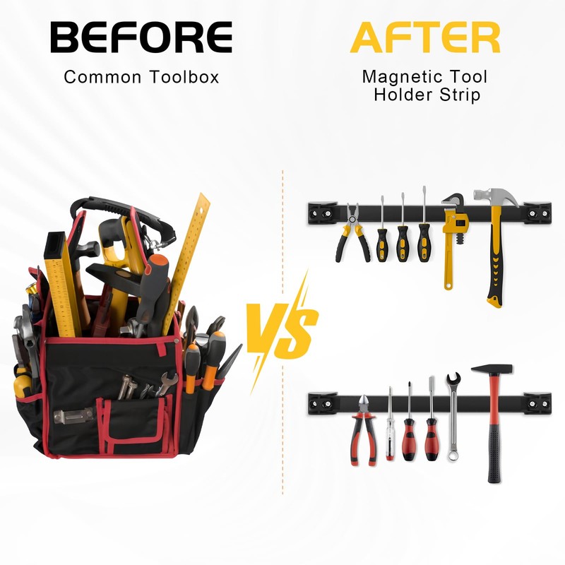 DGSL Magnetic Tool Holder Strip 5 Pack, 12 In Heavy