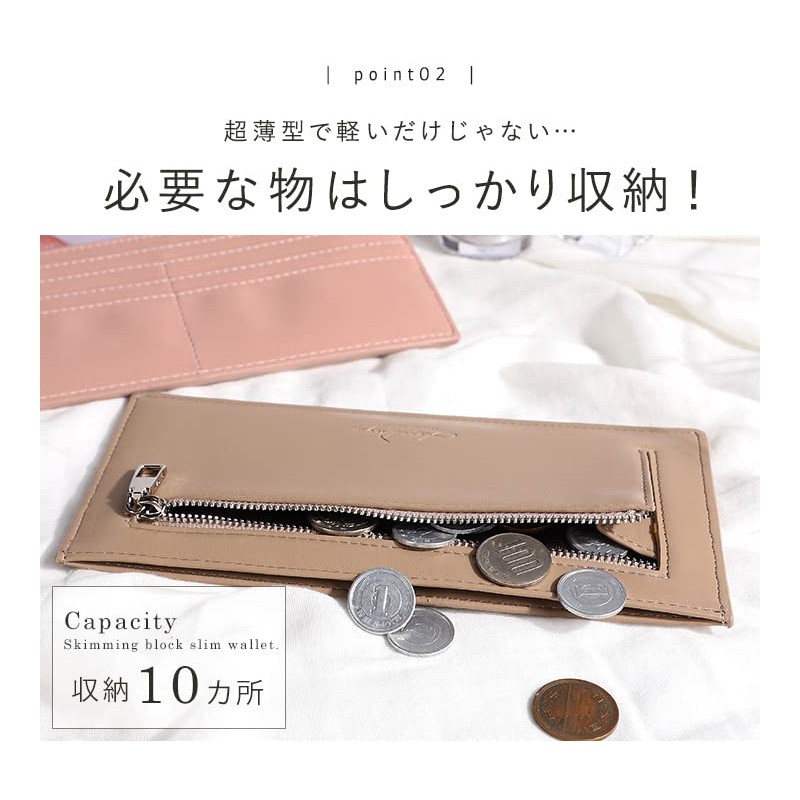 Liz Days Long Wallet, Women's, Men's, Thin, Lightweight, Thin, Slim,