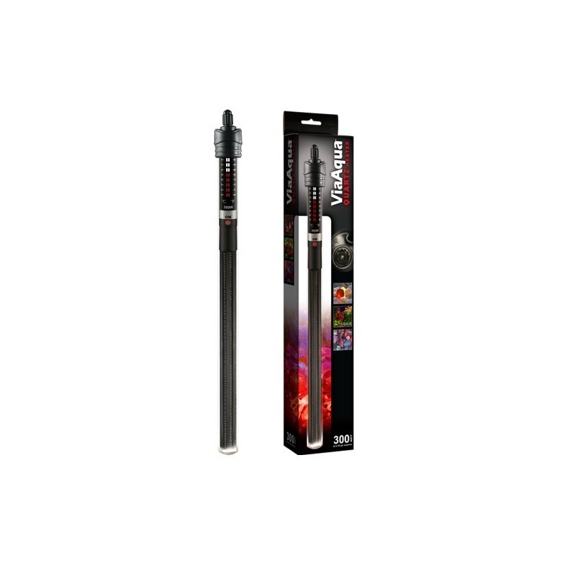 ViaAqua 300-Watt Quartz Glass Submersible Heater with Built-In Thermostat
