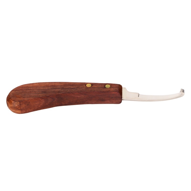 Steel Hoof Knife with Wooden Handle Pointed Cattle Livestock Hand