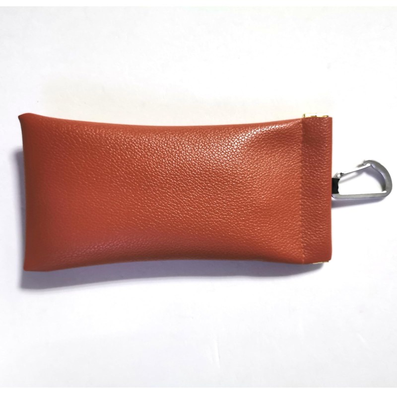 TRADERPLUS 3 Packs Squeeze PU Leather Glasses Case with Hook