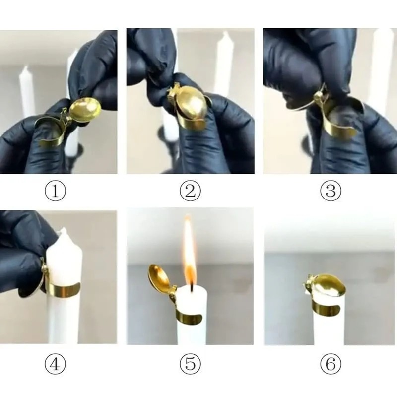 4PCS Automatic Candle Snuffer Ring Candle Wick Snuffer Stopper Stainless