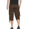 AOYOG Men's Cargo Shorts 3/4 Cotton Relaxed Fit Below Knee