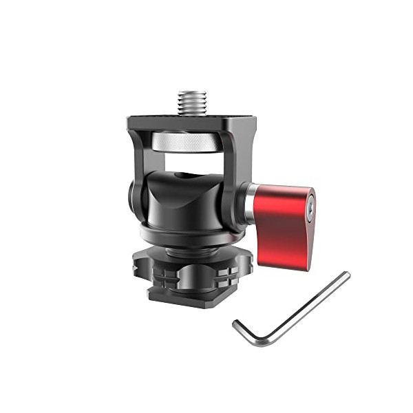 Treabow Camera Field Monitor Mount Holder with Cold Shoe for