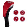 Andux 5pcs/Set PU Golf Wood Club Head Covers 460cc Driver