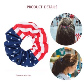 Jocbean American Flag Hair Scrunchies Independence Day USA Hair Ties Hair Accessories