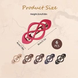 XFSRG 6 Stück Hohl Twist Haarspangen Damen Leichte Haarclips mit Federklemme Elegantes Design für Vielseitige Stylings für Sicheren Halt