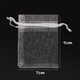 Witgift Pack of 50 Organza Bags Gift Bags 7 x 9 cm Organza Bags for Filling Fabric Bag Small Organza Bags Packaging Bags Small Gift Bags