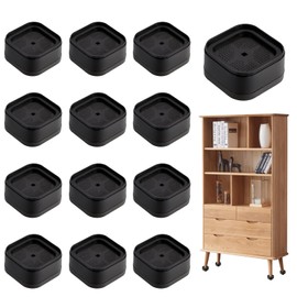 20Pcs Stackable Furniture Risers, Adjustable Bed and Table Leg Risers with Non-Slip Base 1.4 Inch Height