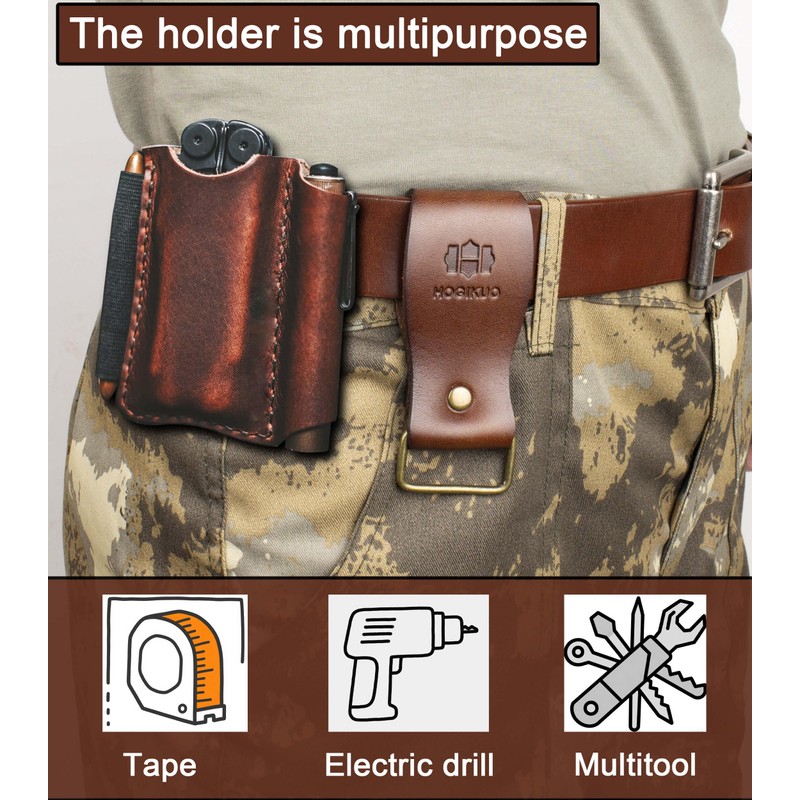 Leather Tape Measure Holder for Belt - Heavy Duty Tool