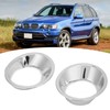 2pcs Car Front Fog Light Lamp Cover Trim Ring ABS