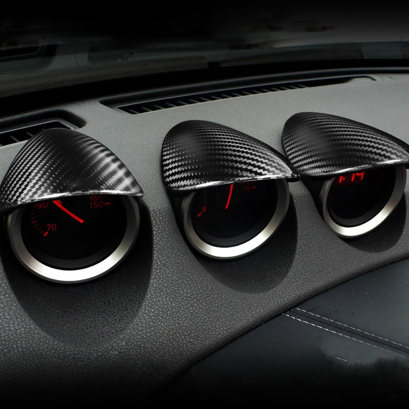 Dashboard Gauge Cover Decoration Carbon Fiber Replacement for NISSAN 370Z