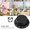 Black Kitchen Mechanical Timer Stainless Steel Reminder for Learning Baking