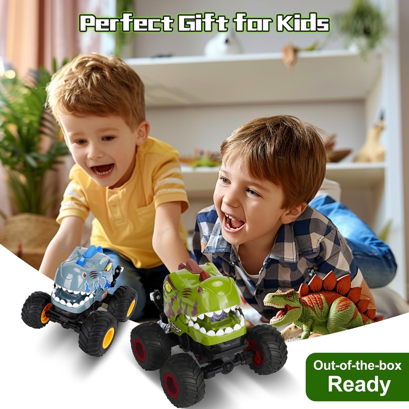 Dinosaur Remote Control Car for Boys 4-7 8-12, 50min+ Runtime
