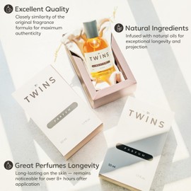 Perfume TWINS - Lumière Désirée - Eau De Parfum Inspired by D.lina, Long-Lasting Perfume For Women, Paraben Free, Clean Ingredients, Vegan - Spray 50 ml | 1.7 fl. Oz.