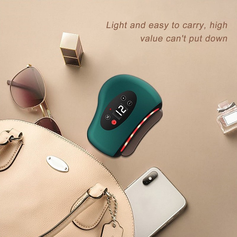 Electric Gua Sha Massager 12 Vibration Heating Gears Constant Temperature