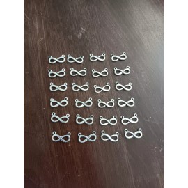 Unbranded 24 Infinity Charms Silver Color 2 Way Double Connector