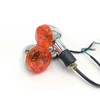 VRWEARE 4PCS Motorcycle Turn Signals Chrome Bullet Front Rear Amber