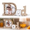 Dad Picture Frames Decorations Wooden Photo Frame Daddy Birthday Gifts