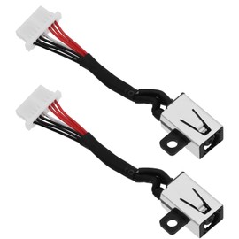 VGOL 2Pcs DC Power Jack Dock Connector Flex Cable Compatible with Dell Inspiron 11 3000 13-7347/7348/7352 7359 P57G 13-7000 DC Jack Socket Port Charging Power Connector Cable