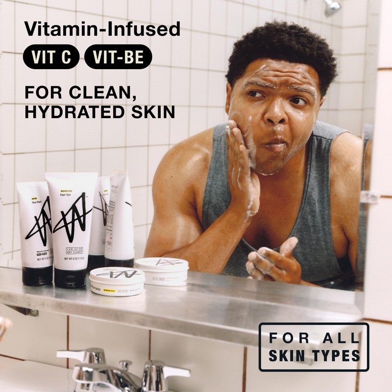 W By Jake Paul Everyday Mens Face Wash, Exfoliating, Face