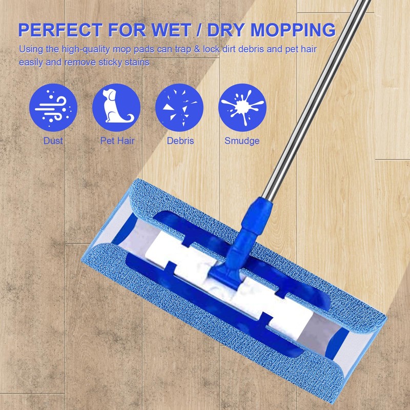Microfiber Mop Pads Cloth Compatible with MR-SIGA Professional Mop,Floor Cleaning