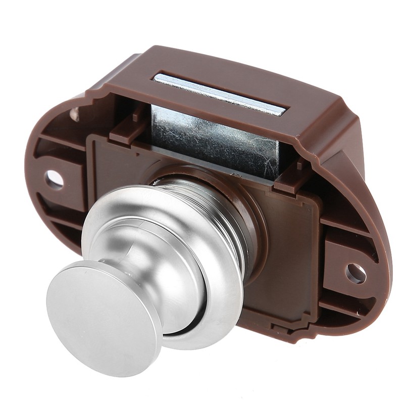 Boat Cabinet Drawer Push Lock Zinc Alloy Handle Button Lock