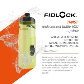 Fidlock Unisex - Adult Water Bottle 600 ml, Yellow