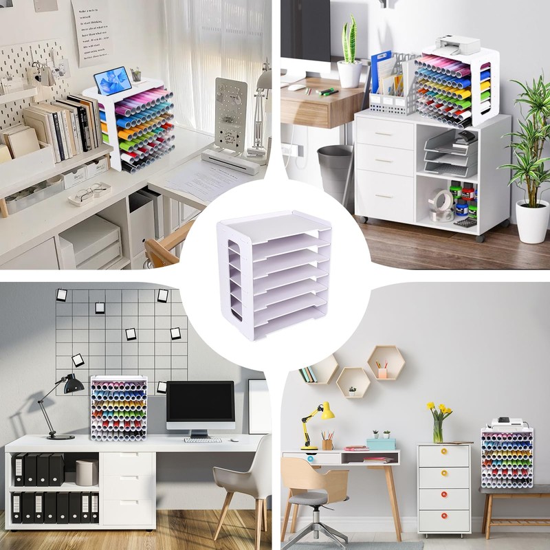 CELSOL Vinyl Roll Holder, Countertop Cabinet Vinyl Roll Storage Organizer,