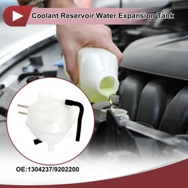 HEROFFIX 1 Pc Engine Coolant Reservoir Water Expansion Tank for Vauxhall Vectra C 2000-2009 Coolant Radiator Reservoir Bottle No.1304237/9202200