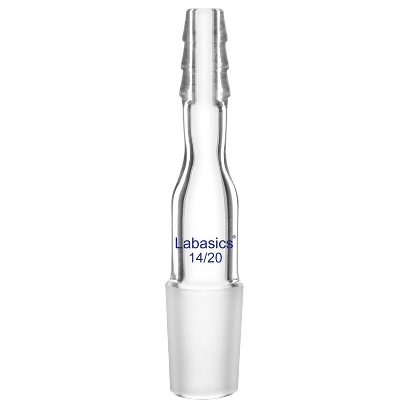 Labasics Glass Straight Inlet Adapter with 14/20 Male Glass Joint