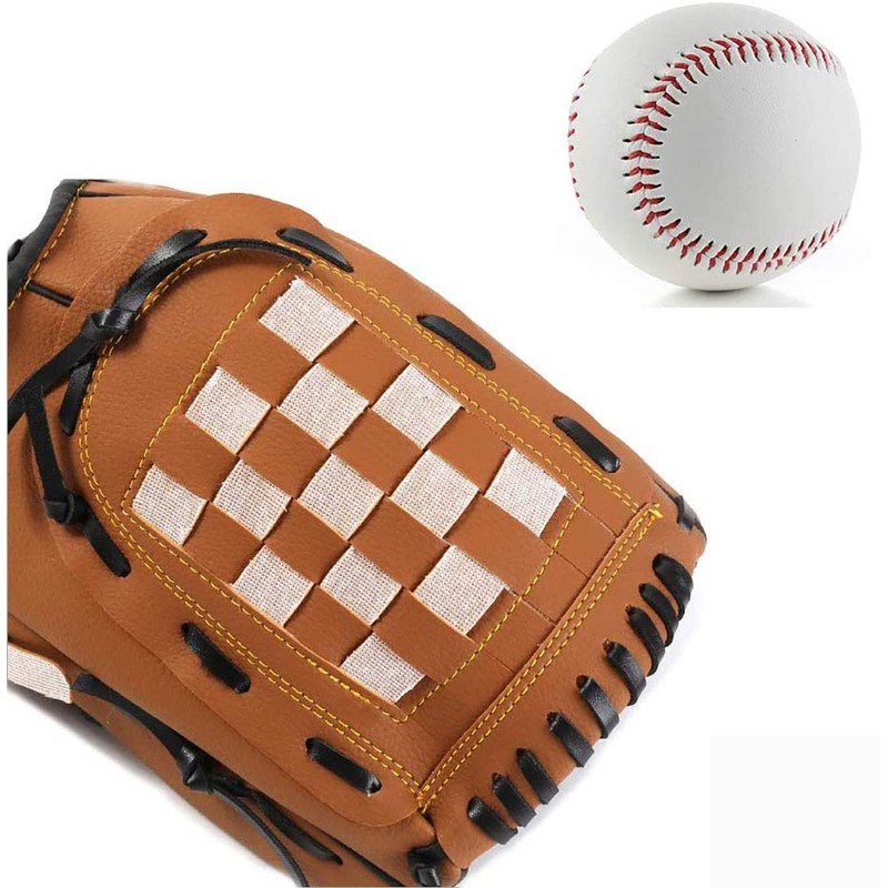 Wonninek Baseball Glove Sports Bat Gloves with Baseball PU Leather