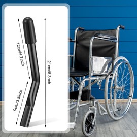 Tandefio 2 Pcs Wheelchair Brake Extenders Wheelchair Brake Handle Extensions for Transport Chair Reclining Braking Parts Adults and Seniors with Limited Mobility New Wheel Chair Users(Black,5 Inch)