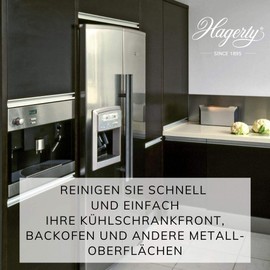 Hagerty Microfiber Glove Stainless Steel Microfibre Glove 23 x 13 cm I Cleaning Glove for Surfaces Made of Steel Brushed Steel Chrome Aluminium Inox I Scratch-Free & Lint-Free I Chemical-Free