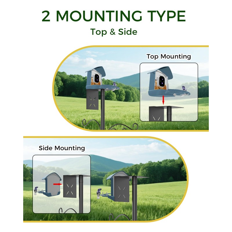 Boostool Bird Feeder Pole, 108 inch Bird Feeder Stand Station