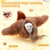 MiniInflat 2 Pcs Flapping Bird Cat Toy Rechargeable Simulated Chirping