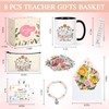 YHRJWN Teacher Appreciation Gifts, 8 Pcs Teacher Gifts Basket, Teachers