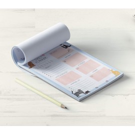 Daily Planner A5 Tear-Off Notepad - Cute Cat Themed Organiser - To Do List Pad - Gift for Cat Lover