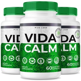 rize labs - Vida Calm Advanced Formula Capsules, Provides Maximum Strength, for Stress, Calming, Relaxation, Supplement (180 Capsules)