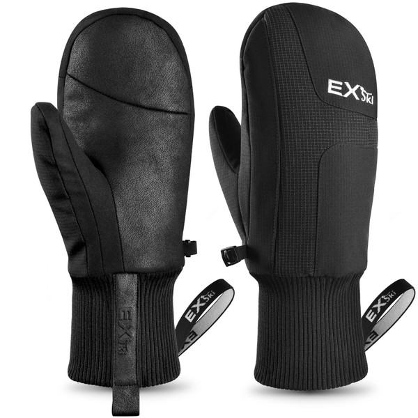 EXski Ski Mittens Men Women Snowboard Ski Gloves Waterproof Touchscreen
