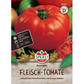 Sperli Marmande Tomato Seeds, High-Quality Vegetable Seeds for Meat Tomatoes, Robust and Resistant, Fruit Weight up to 1 kg, Perfect for Salad, Grill and Tomato Dishes