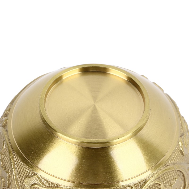 Brass Tea Cup Exquisite Embossed Patterns Retro European Small Coffee