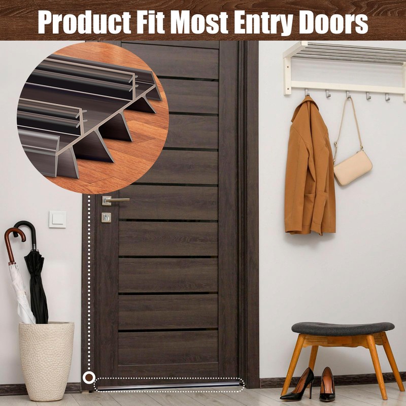 3PCS Replacement Door Bottom with Vinyl Fins 36" Long 1