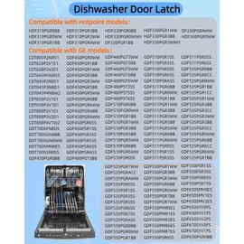 eosorssa WD01X29878 Dishwasher Door Latch Fit for GE and Hotpoint - Replaces WD01X27701, AP7176296, PS16659468, EAP16659468, 265D1214G004, EG-380944